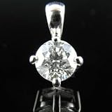 Platinum Round Brilliant 0.50ct Diamond Pendant- G / VS1