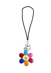 Cell Phone Charm - C14 - Strap Style - Flower ~ Multi-Color