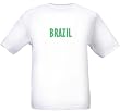 BRAZIL - GREEN LETTERING - Country Series - White T-shirt