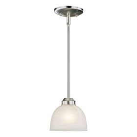 Minka Lavery Paradox 1421-84 Mini Cone (53"H x 6"W) 100 watt Pendant in Brushed Nickel