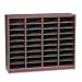 Safco 9321MH Wood E-Z Stor Literature Organizer, 36 Compartments, mahogany Laminate