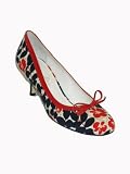 BETTYE MULLER Bamboo Floral Print Pump in Navy/red