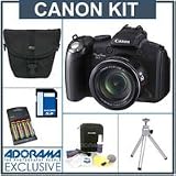 Canon PowerShot SX1 IS Digital Camera Kit. with 8GB SD Memory Card, Camera Bag. Table Top Tripod, 4 AA Nickel Metal Hydride (NiMH) 2900 mAH Rechargeable Batteries with 4-Hour AA & AAA Quick Charger, 110/220 volt. Professional Lens Cleaning Kit