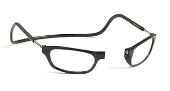 CliC Long Adjustable Front Connect Ready Reader, Black Long, 1.75 Strength