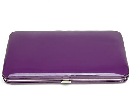 Solid Color Flat Clutch Opera Wallet -- Many Color Options, Purple