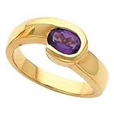 14K White or Yellow Gold Amethyst Ring -- OTHER GEMS AVAILABLE