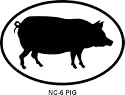 Pig Oval Bumper Sticker