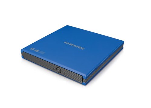 Samsung USB 2.0 8x DVD Writer External Optical Drive for Mac and PC SE-S084F/RSBS (Blue)