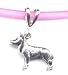 16 Pink Siberian Husky Necklace Sterling Silver Jewelry
