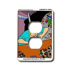 Londons Times Funny Music Cartoons - Cottage Industry - Light Switch Covers - 2 plug outlet cover