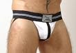 Nasty Pig Sports Jock Strap - Black Trim with White Pouch