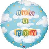 It s a Boy Helium Balloon (clouds)