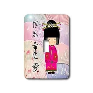 Geisha Faith Hope Love - Light Switch Covers