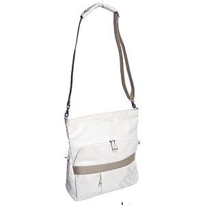 Active Style Cross Body Laptop Compartment Messenger Bag (White) to Protect the Asus Eee PC 904HD 8.9-Inch Netbook