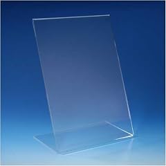 VITAdisplays� DIN A4 Tischaufsteller / L-Aufsteller / L-St�nder / Plakataufsteller / Werbeaufsteller / schr�g, Acryl-Glas, Transparent (NE-380L)