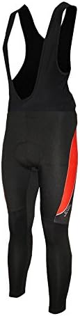 Kukaze Men's Fleece Thermal Winter Cycling Bib Pants 3D Gel Padded Bike Bib Tights Bicylce Braces