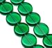 Medium Green 15x15mm Coin Czech Glass Beads