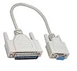 AT Modem DB9 Female to DB25 Male Molded 1 ft