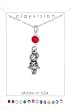 Clayvision Ballerina Charm Necklace with Birthstone/Favorite Color Swarovski Crystal