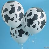 Cow Print Farm Party Balloons (25 PC)
