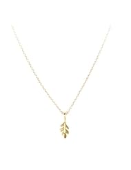 Dogeared Gold Dipped Keep It Simple Leaf Reminder Necklace