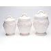 Qualified International Firenze Ivory 3-Piece Canister Set, 74-Ounce, 106-Ounce, 144-Ounce
