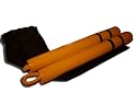 BRUCE LEE GAME OF DEATH YELLOW NUNCHAKU / NUNCHUCKS FREE DELIVERY