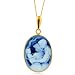 14K Gold Frame Family with Child Cameo w/chain 18