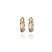 Yazilind Elegant 14K Gold Filled Inlay Clear Round Cubic Zirconia Small Hoop Earrings Earrings for Women