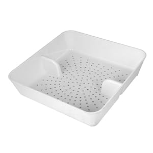 Excellante Floor Drain Strainer, Abs, 8-1/2-Inch by 8-1/2-Inch by 2-1/4-Inch