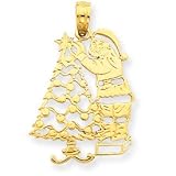 14k Gold Polished Christmas Tree & Santa Pendant 319%2BxOuzGlL. SL160 14k Gold Polished Christmas Tree & Santa Pendant
