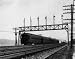 11x14 Photo Passenger train under signal tower RR