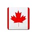 Rubber Square Coaster 4 Pack of Canadian Canada Flag