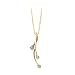 3 Pear Cut Cubic Zirconia (Created) Slide Pendant in 14K Yellow Gold with Chain