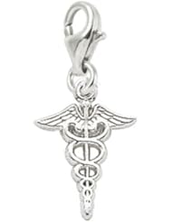 Rembrandt Charms Caduceus Charm with Lobster Clasp
