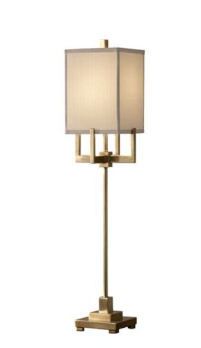 Murray Feiss 9962DCB Carlisle 33-Inch Table Lamp, Dark Coffee Bronze Finish with Beige Linen Fabric Shade