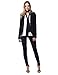 Women's Solid Long Sleeves One Button Closure Side Pocket Inner Stripe Blazer