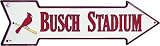 MLB Baseball 6" x 20" Arrow Shaped Stadium Sign - St. Louis Cardinals Busch Stadium