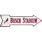 MLB Baseball 6" x 20" Arrow Shaped Stadium Sign - St. Louis Cardinals Busch Stadium