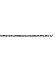 CleverEves 18Kt White Gold Solid Oval 3.5mm Bracelet