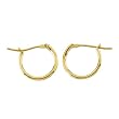 14K Yellow Gold 10 MM Children's Click Hoop Earrings