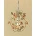 Mini Chandelier 1 light fixture candelabra cream finish Rambling Rose