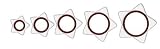 Cuisipro Snap Fit Cookie Cutters Set of 5, Star Shapes