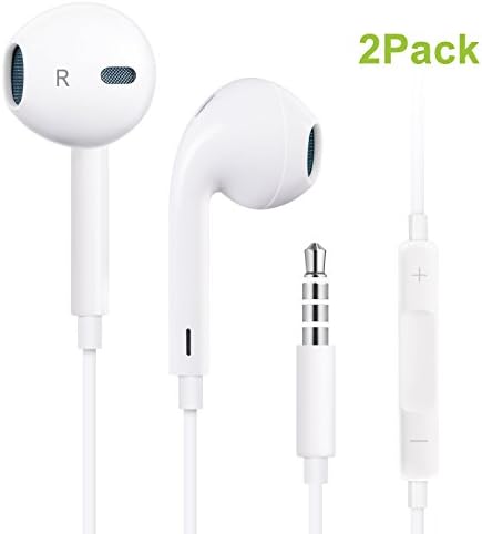 Wonshop Premium Earphones In-ear Headphones with Mic and Remote Control Wired Earbuds for Apple iPhone