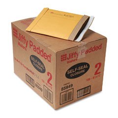Sealed Air 85949 Sealed Air Jiffy Padded Self-Seal Mailers, Recycled, #2, 8-1/2x12,Kraft,100/Ctn