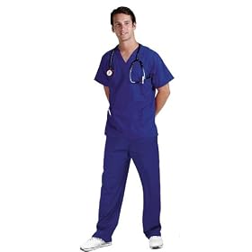 Unisex Premium Quality 5-Pocket Scrub Sets In Cobalt Size M The Very Best Money Can Buy