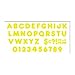 Yellow 4-inch Casual Uppercase Ready Letters