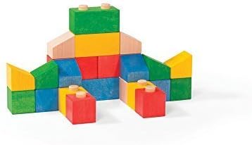 Varis Stacking Blocks 28 Piece Wooden Construction Toy Set For Ages 1+ (Made in Europe)