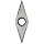 Sandvik Coromant T-MAX U Carbide Turning Insert, VCGX Style, 35 Degree Diamond Shape, AL Chipbreaker, H10 Grade, Uncoated