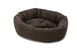 Dog Gone Smart Bed Canvas Donut Pet Bed, Brown, Medium, 35"